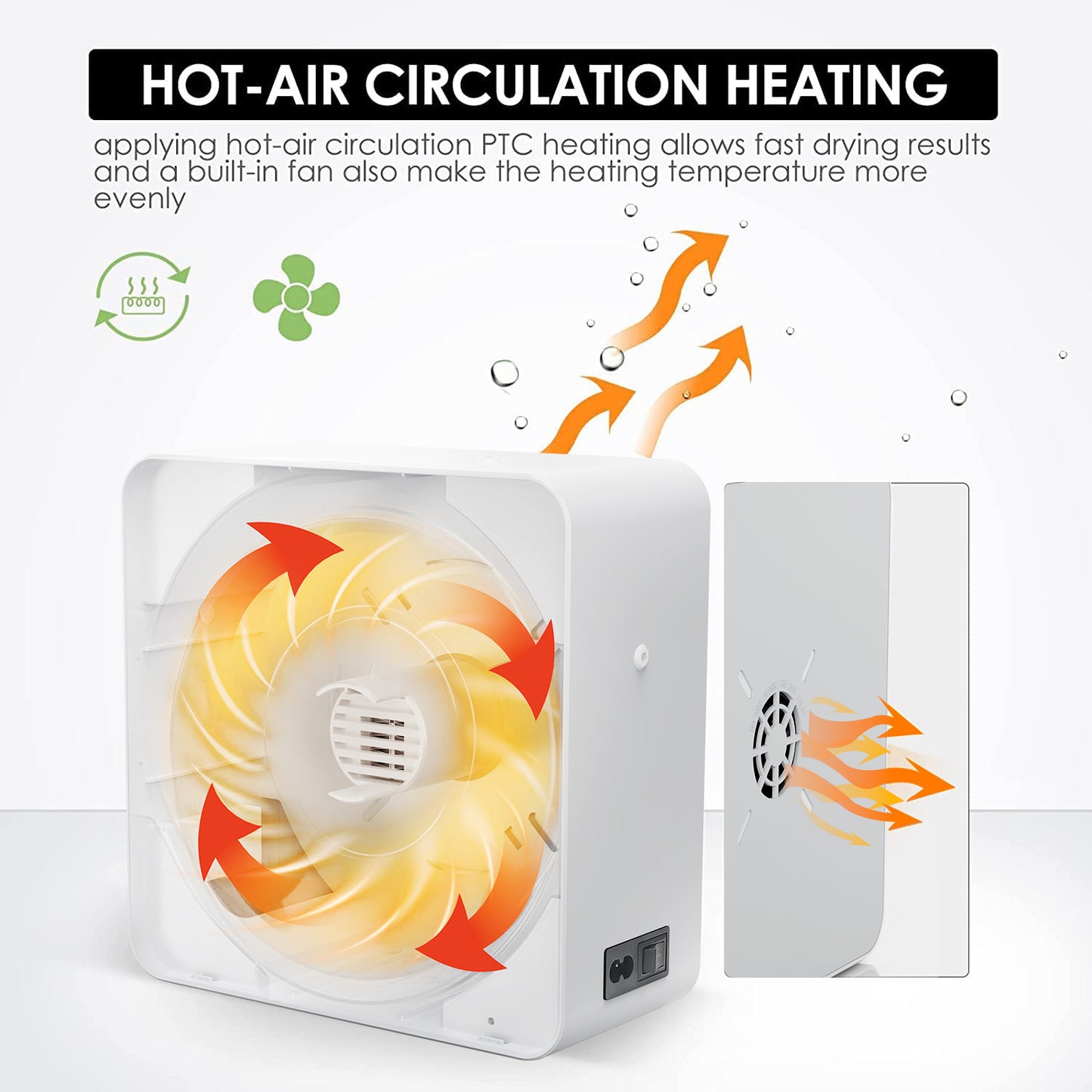 【EnCuerdas Official】 3D Printer Filament Dryer Box with Fan, Filament Storage Box Dehydrator, Adjustable Temperature, Humidity Control, 1.75/2.85/3.00mm Nylon, PLA, ABS, TPU, PETG, Spool Holder